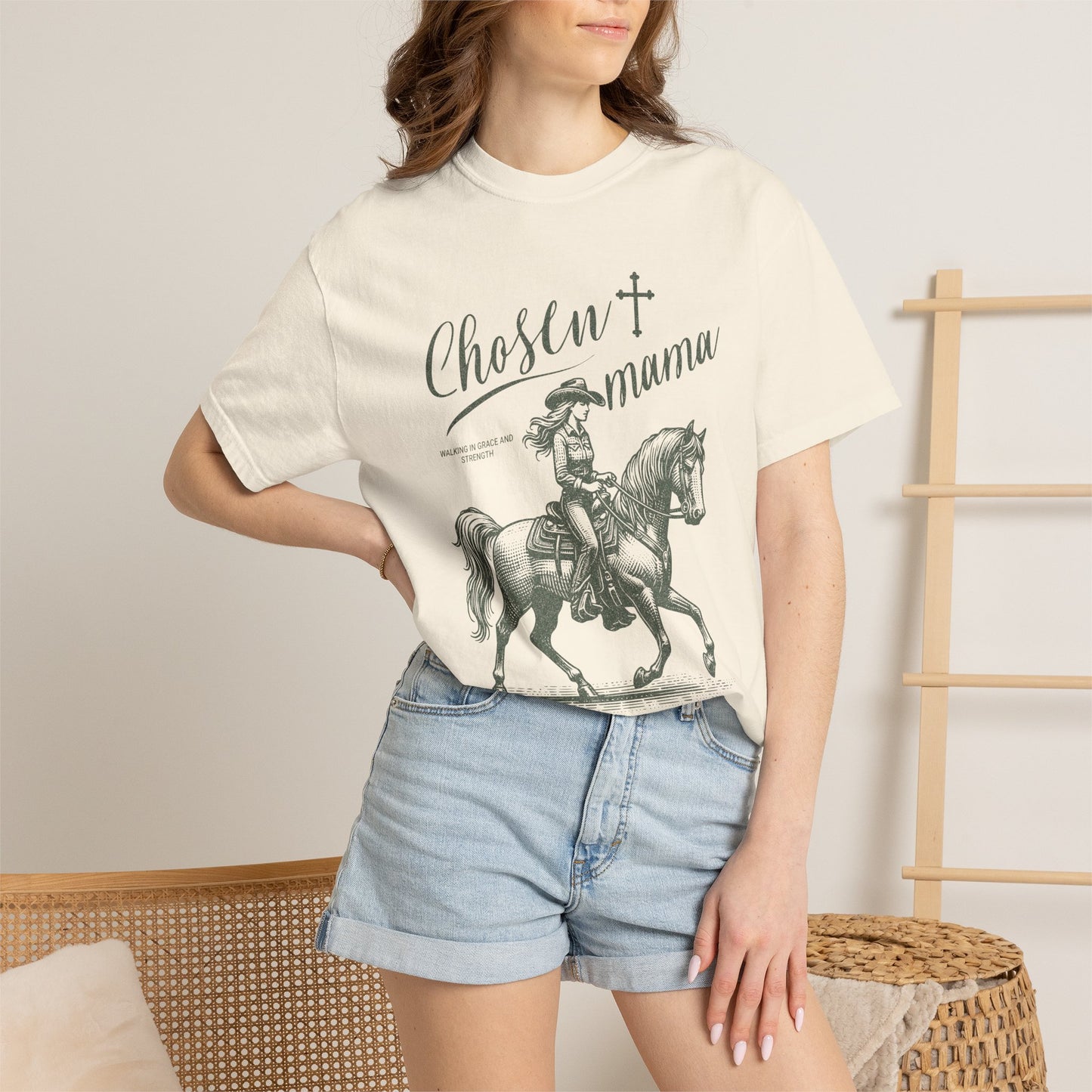 Chosen Mama Walking In Grace and Strength Comfort Color Tee