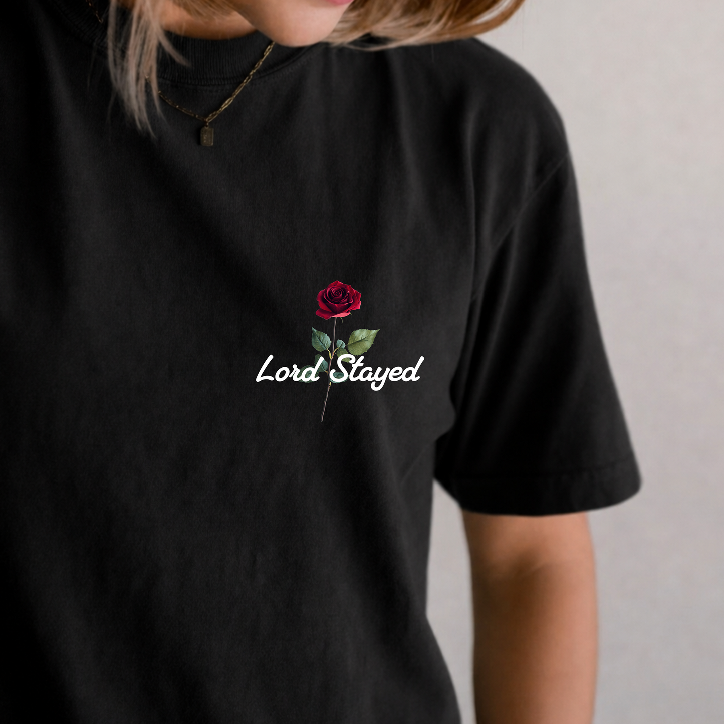 Lord Stayed Christian Comfort Color T-Shirt | Isaiah 41:10 Faith Tee