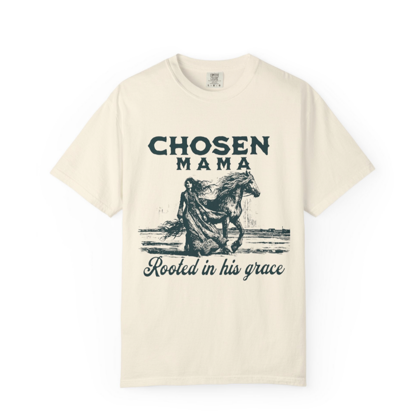 Chosen Mama Rooted In His Grace Western Comfort Color Tee