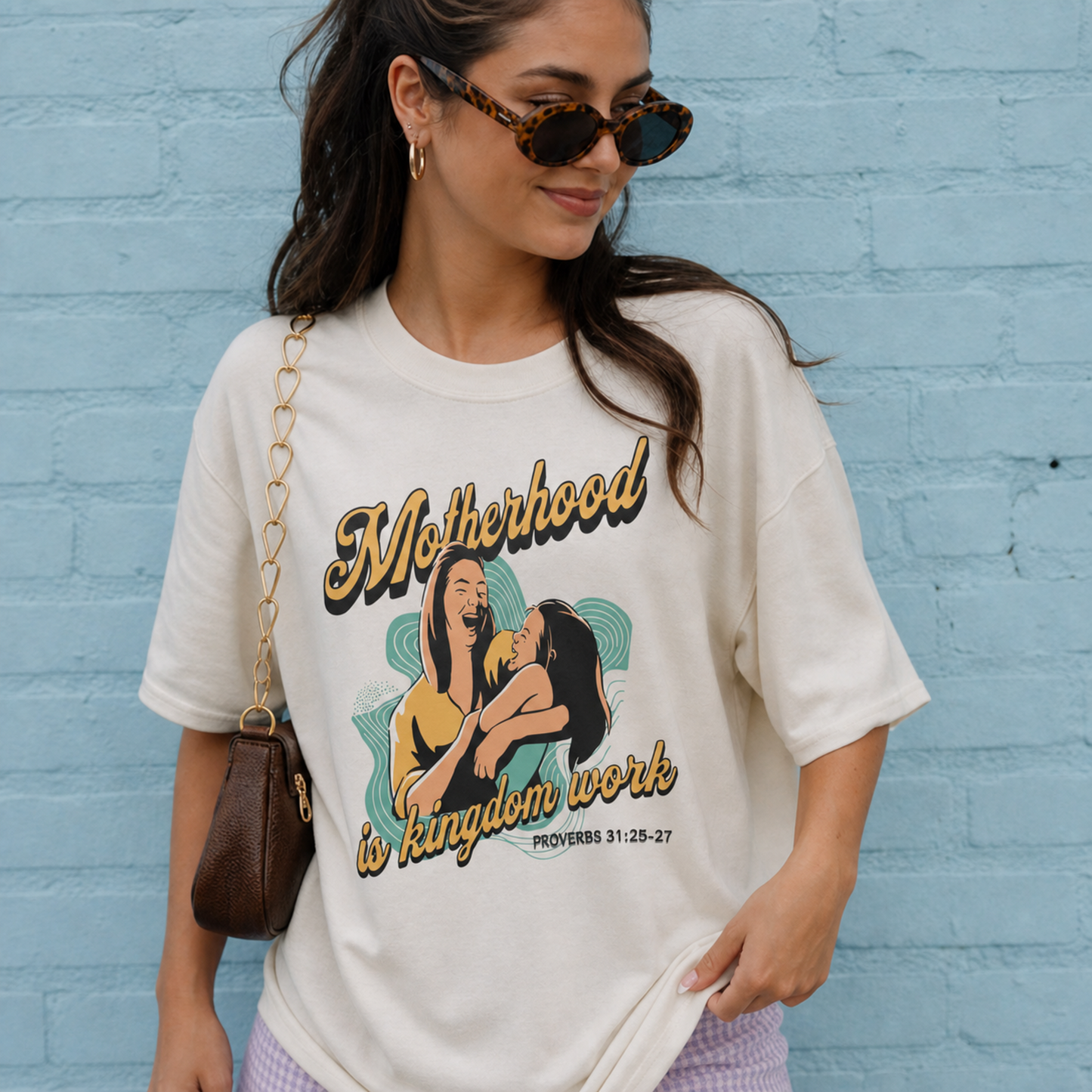 Motherhood Is Kingdom Work Retro Comfort Color Tee