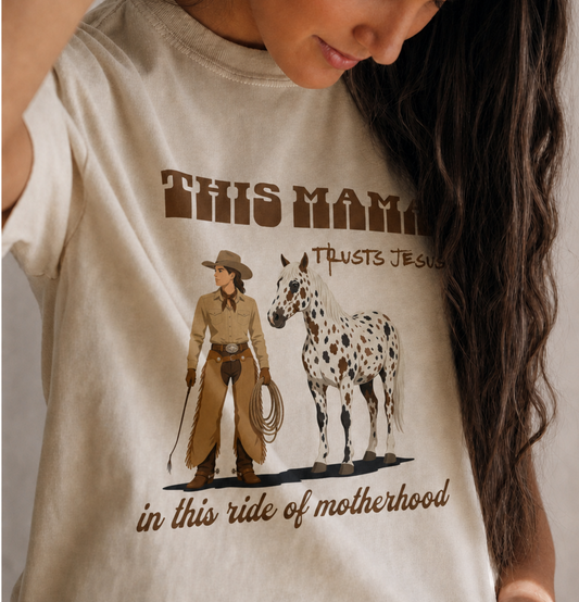 This Mama Trust Jesus Comfort Color Christian T shirts for  Mom