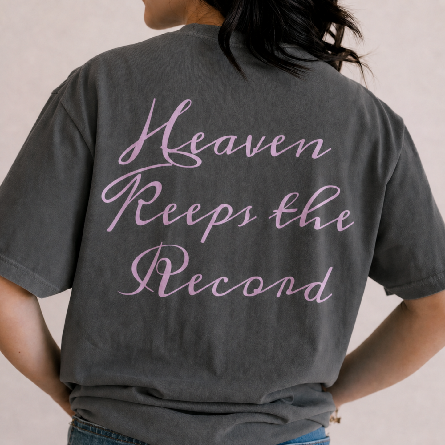 She Does The Invisible Work Heaven Keeps The Record Comfort Color Tee