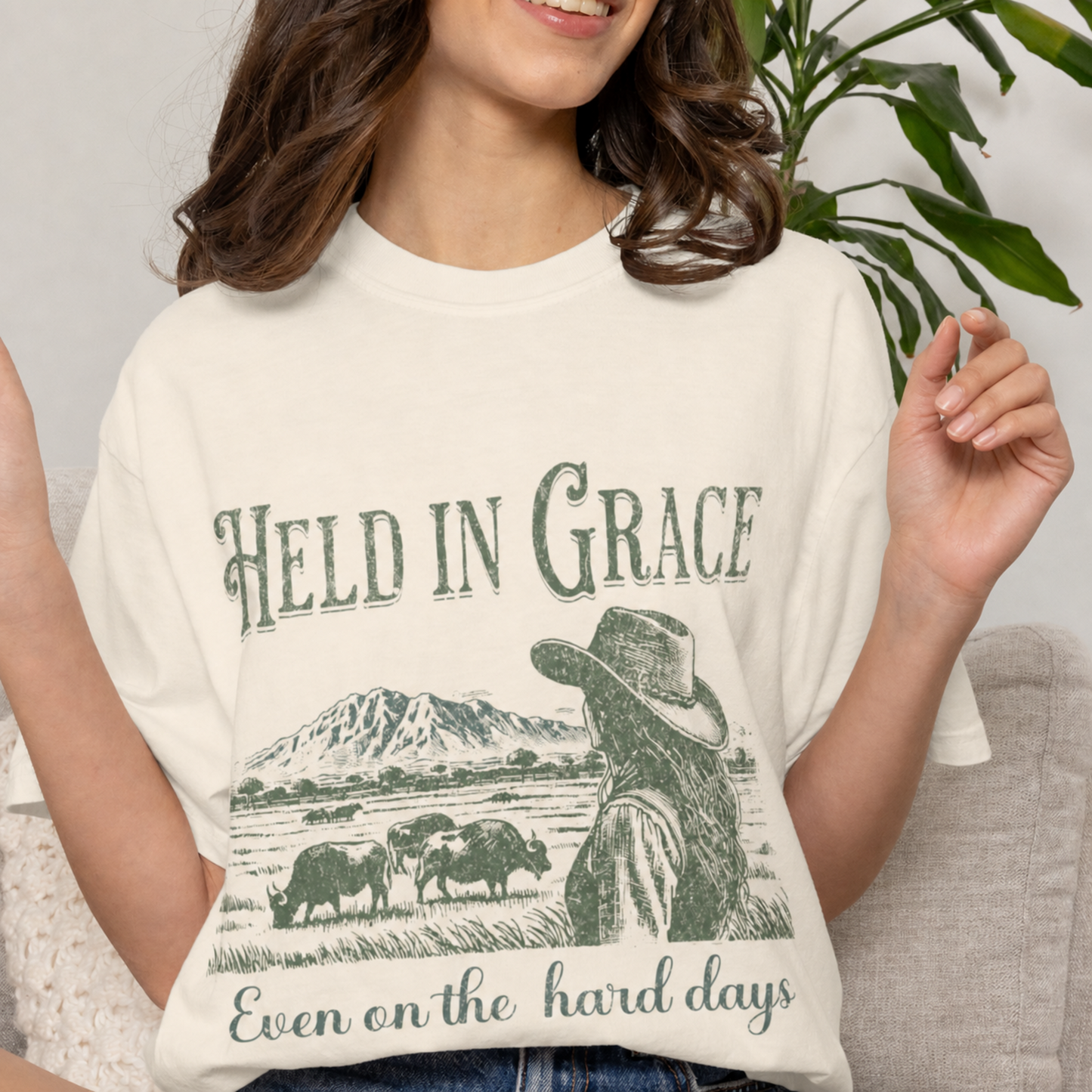 Held In Grace Even On The Hard Days Comfort Color Tee