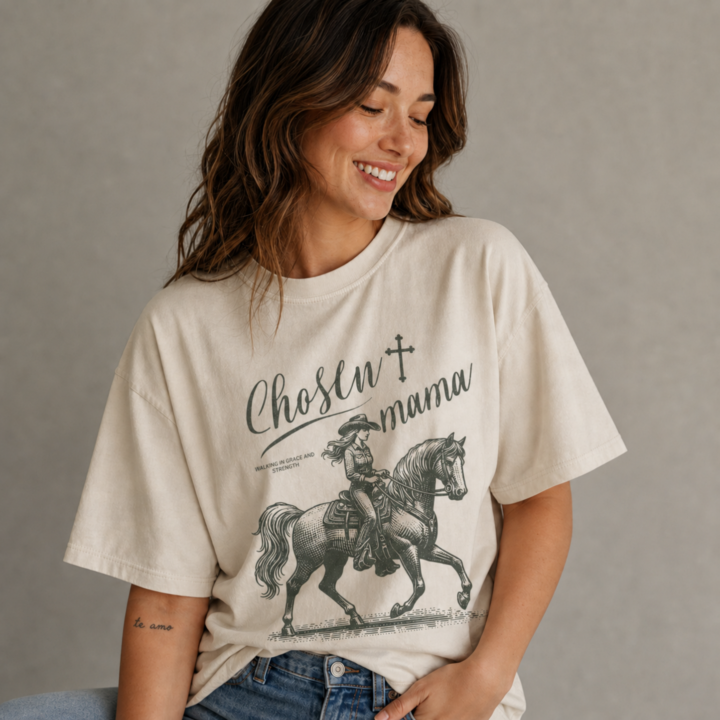 Chosen Mama Walking In Grace and Strength Comfort Color Tee