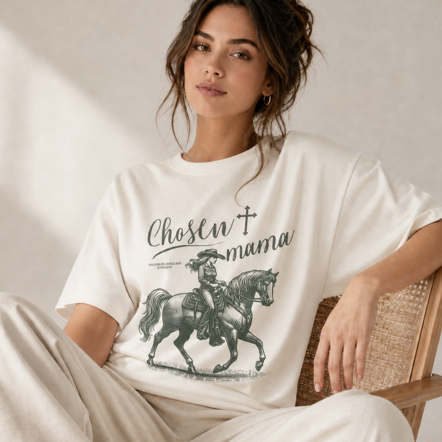 Chosen Mama Walking In Grace and Strength Comfort Color Tee