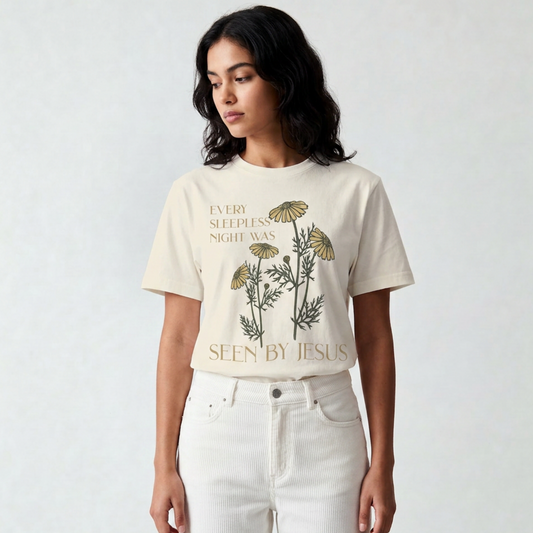 Every Sleepless Night Was Seen By Jesus Comfort Color Tee